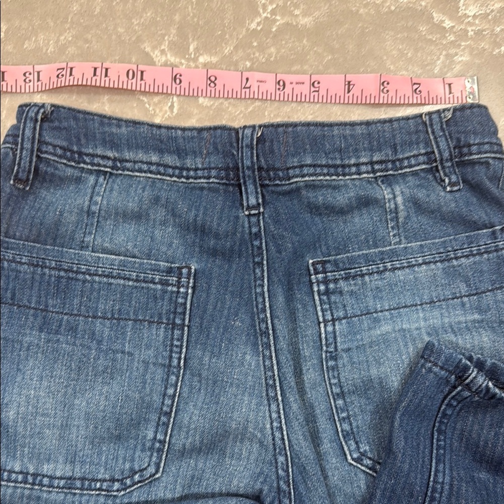 Free People Charlie Wide Leg Pleated Blue Jeans LIKE NEW We the Free - Picture 8 of 16